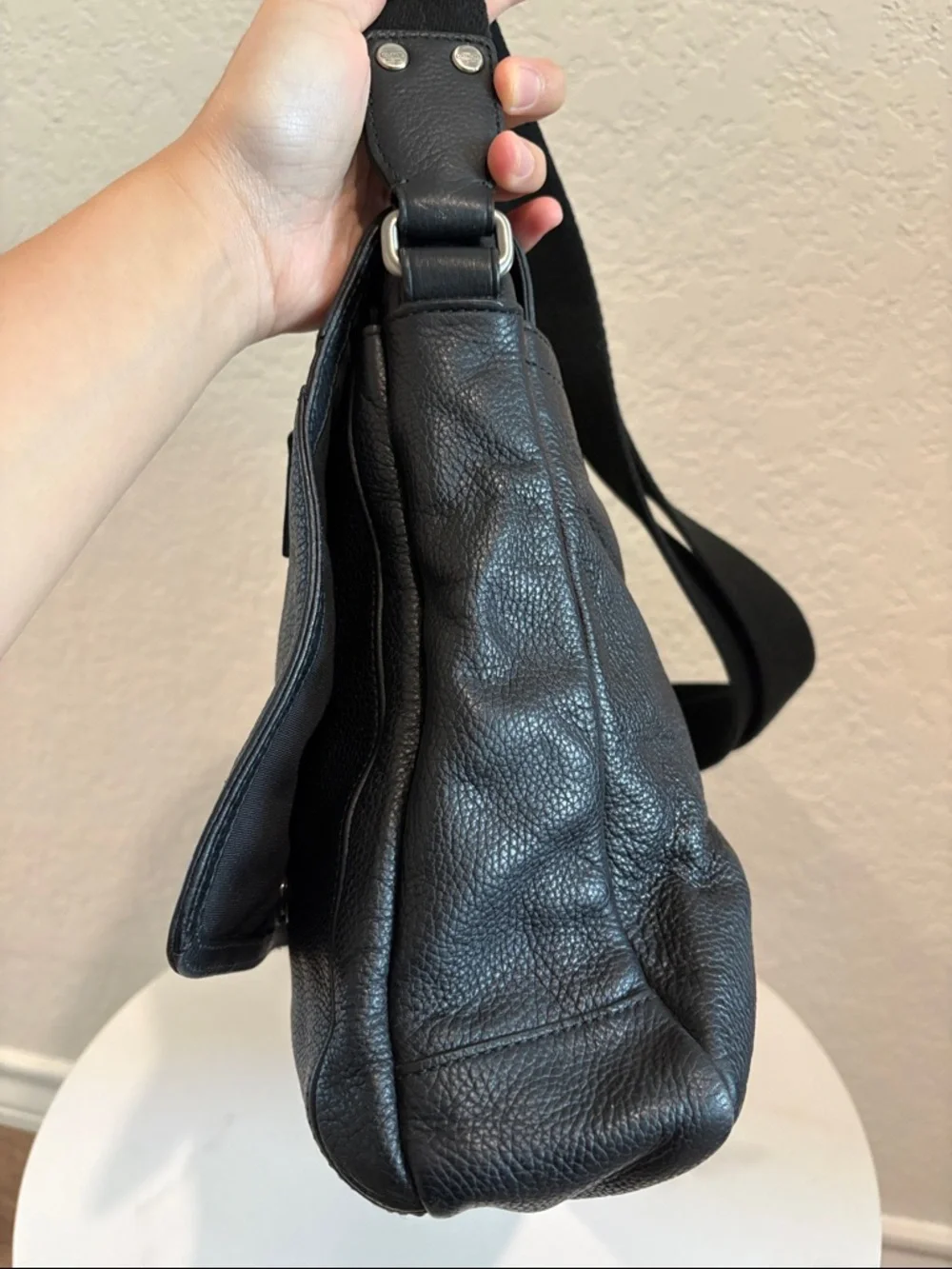 Coach Black Leather Laptop/ Messenger Bag - Picture 6 of 15